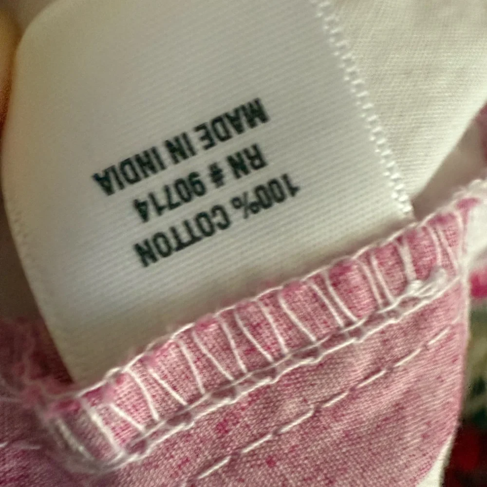 MSK Bubble Sleeve Dress Size Medium in Pink and White 100% Cotton - Picture 7 of 7